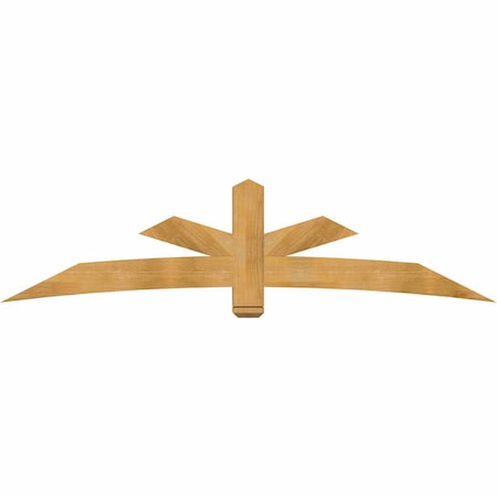 Ekena Millwork Alberta Rough Sawn Timber Gable Bracket, Western Red Cedar, 96"W x 24"H x 6"D x 6"F, 6/12 Pitch GBW096X24X0606ALB00RWR